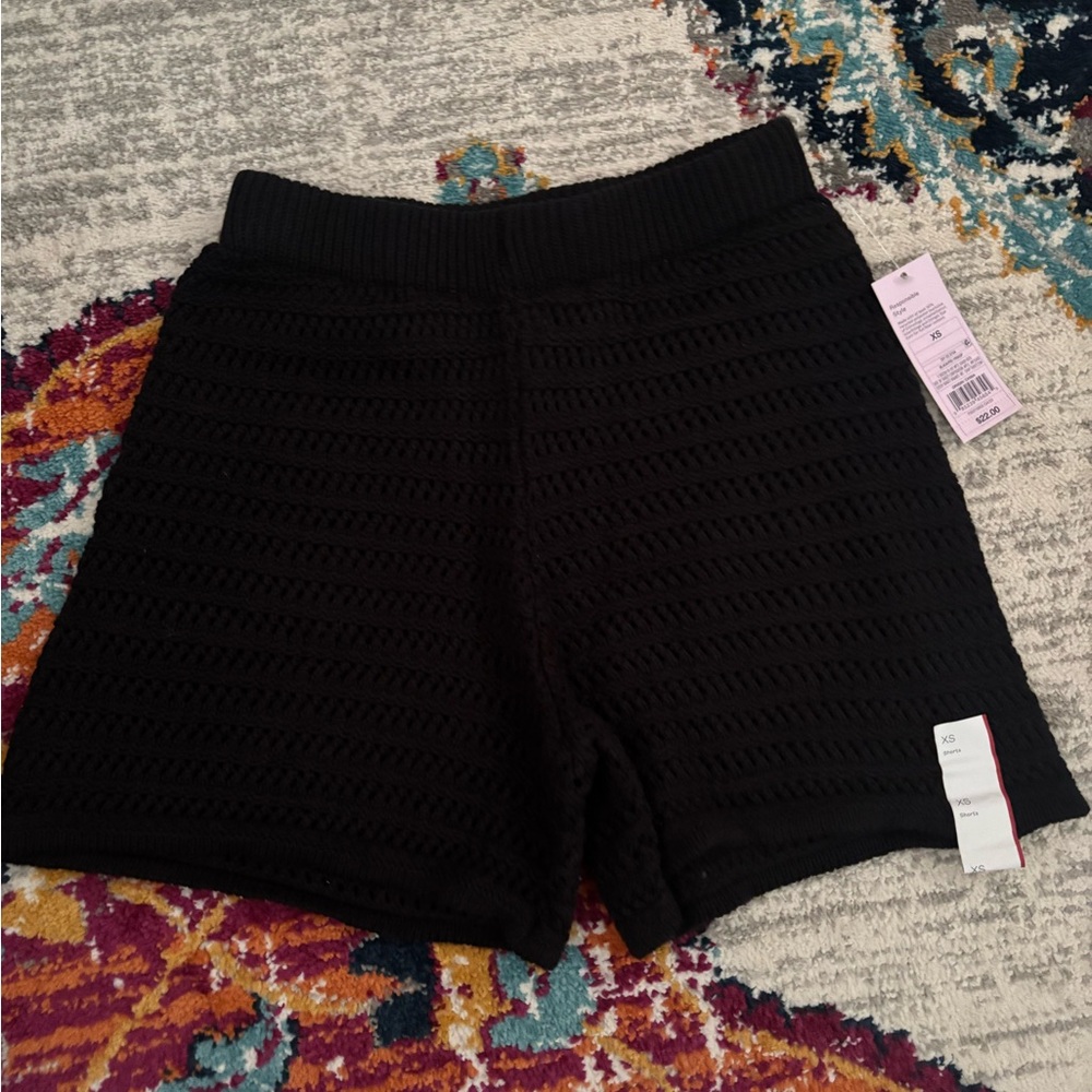 wild fable Black Knit High-Rise Bike Shorts